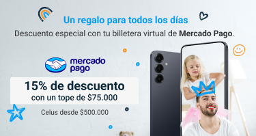 Con Mercado Pago en celus desde $500.000 tenés un 15% de descuento con un tope de $75.000.