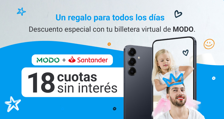Con Santander tenés 18 cuotas sin interés pagando con tu tarjeta desde MODO.
