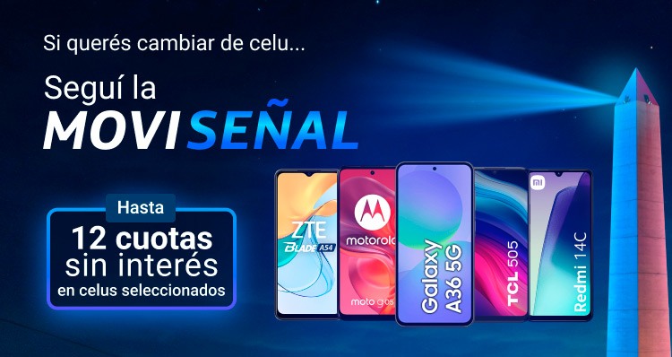 Aprovechá las ofertas y cambia de celu en hasta 12 cuotas sin interés en equipos seleccionados