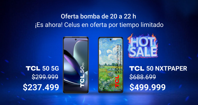 Celus en oferta por tiempo limitado! TCL 50 5G y TCL 50 nxtpaper a un precio increible y hasta 12 cuotas sin interés.
