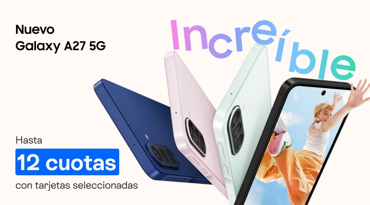 Descubr&iacute; el nuevo Galaxy A27 en hasta 12 cuotas sin inter&eacute;s.