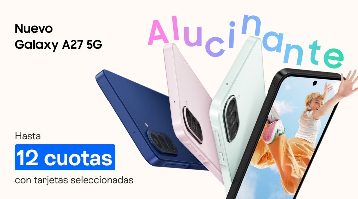 Descubr&iacute; el nuevo Galaxy A27 en hasta 12 cuotas sin inter&eacute;s.