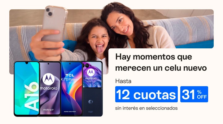 Hay momentos que merecen un celu nuevo. Hasta 31 porciento de descuento y hasta 12 cuotas sin inter&eacute;s