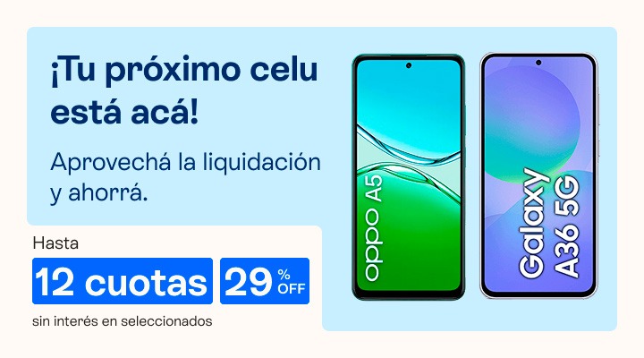 Tu pr&oacute;ximo celu esta ac&aacute;. Aprovech&aacute; la liquidaci&oacute;n y ahorr&aacute;. Hasta 12 cuotas sin inter&eacute;s
