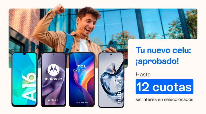 Tu nuevo celu &iexcl;aprobado! Llevalo en hasta 12 cuotas en tu factura