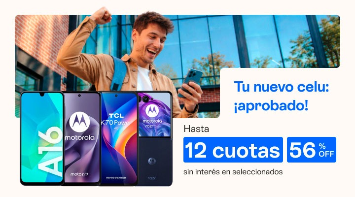 Tu nuevo celu &iexcl;aprobado! Llevalo en hasta 12 cuotas en tu factura