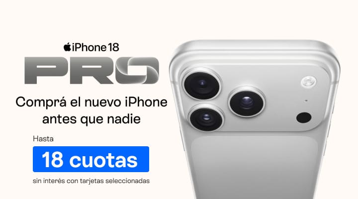 IPhone 18 Pro. Compr&aacute; el nuevo Iphone antes que nadie en Movistar. Llevalo en hasta 18 cuotas en tu factura